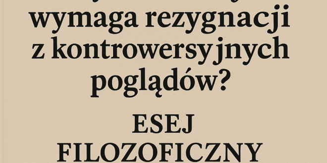 „Autonomia vs. konformizm: Czy habilitacja wymaga rezygnacji z kontrowersyjnych poglądów?” Esej filozoficzny: Dylematy wolności akademickiej w kontekście oceny komisji.